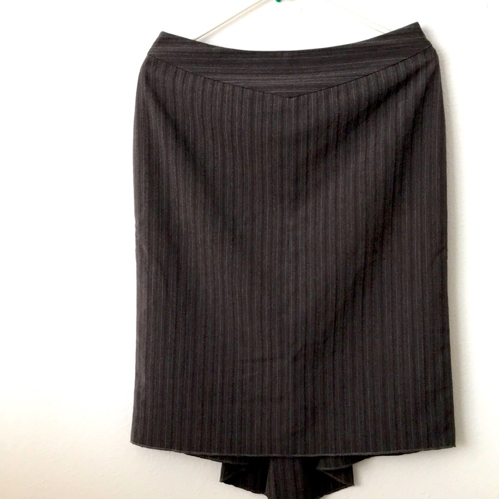 Woman’s Black Striped Pencil Skirt